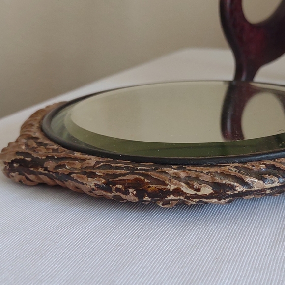 Antique Faux Antler Vanity Set with Sterling Cartouches - Picture 2 of 16